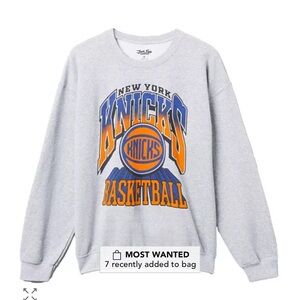 Junk Food Clothing Unisex NBA New York Knicks Backcourt Crew Fleece Sweatshirt